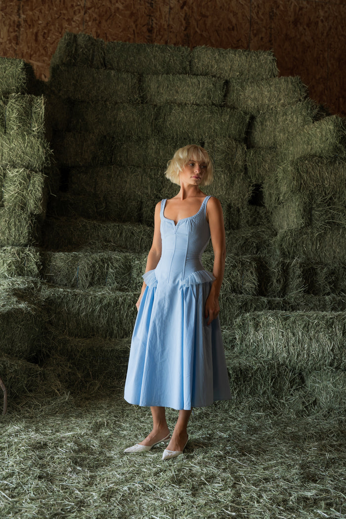 The Ella Dress in Sky Blue - PREORDER 🍀