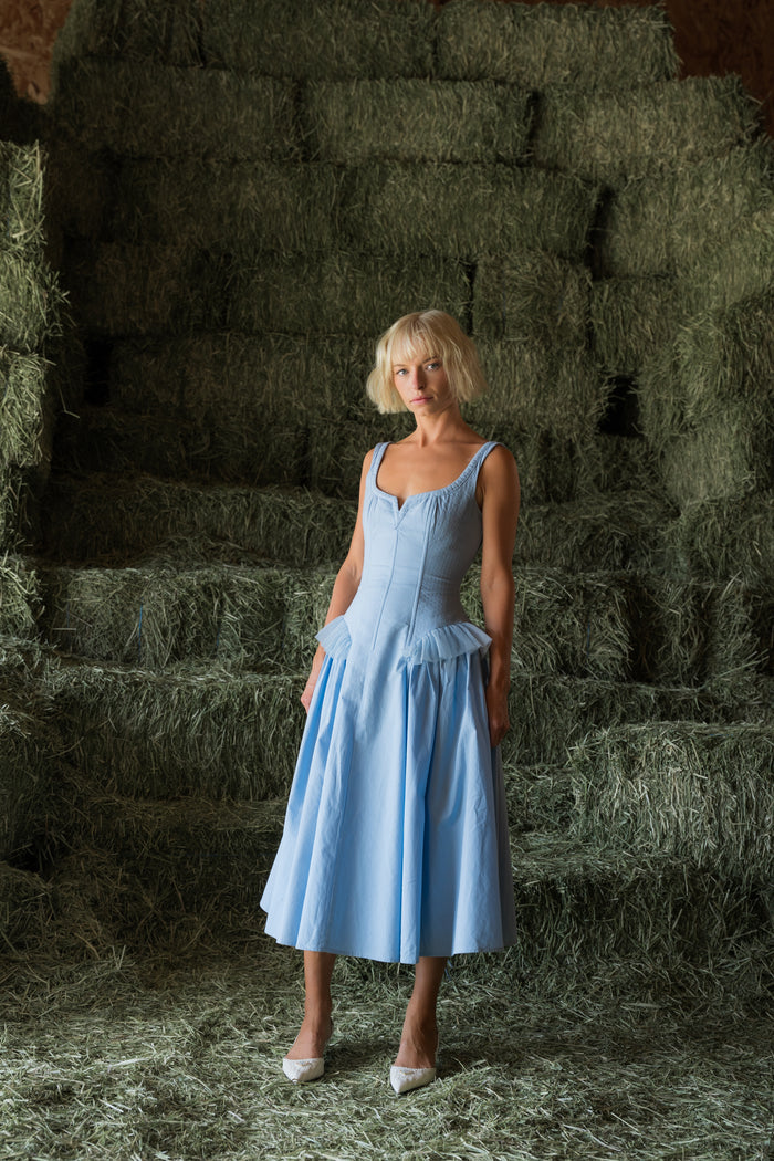 The Ella Dress in Sky Blue - PREORDER 🍀