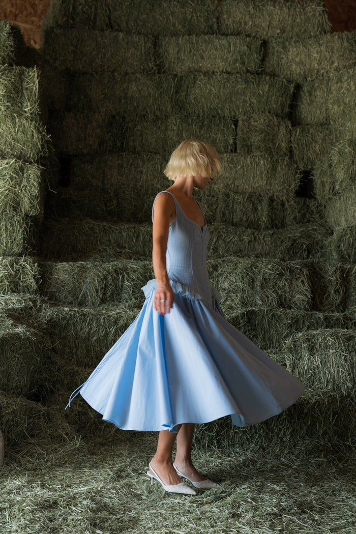 The Ella Dress in Sky Blue - PREORDER 🍀