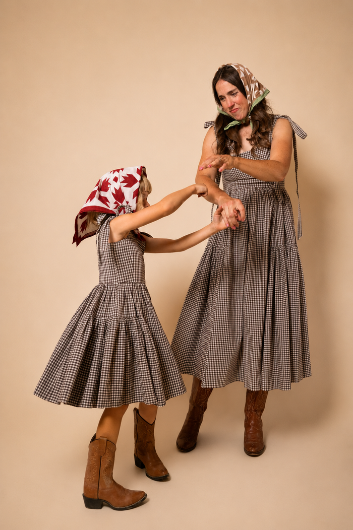 The Girls Cozette Dress in Gingham - PRE-ORDER