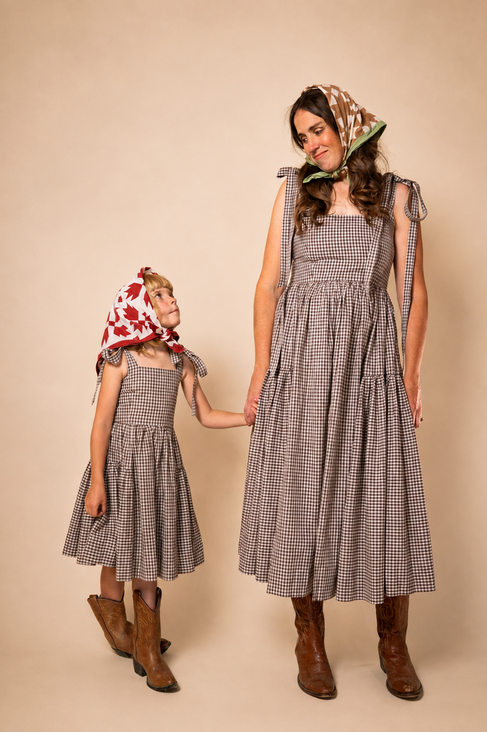 The Girls Cozette Dress in Gingham - PRE-ORDER