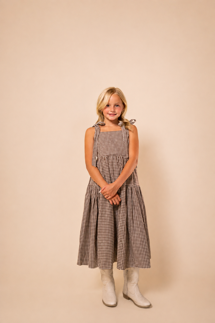 The Girls Cozette Dress in Gingham - PRE-ORDER