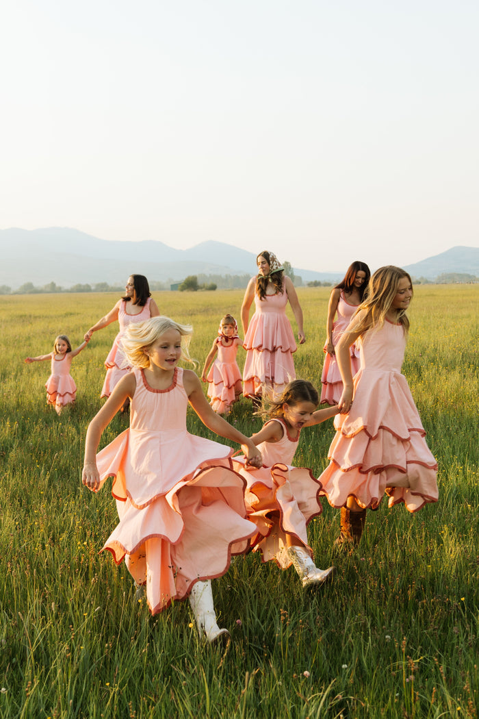 The Girls Millie Dress in Pink Bloom - PRE-ORDER