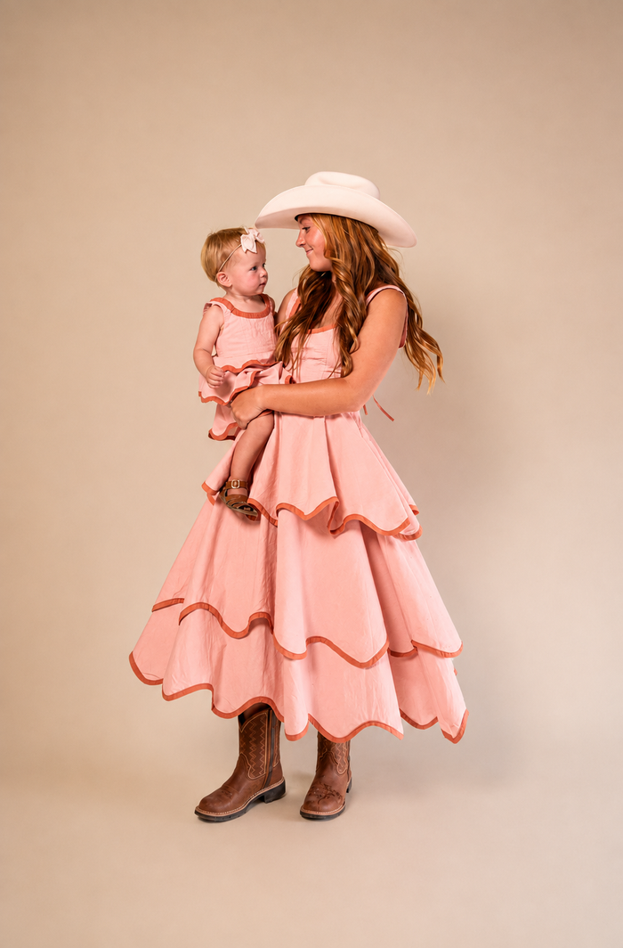 The Girls Millie Dress in Pink Bloom - PRE-ORDER
