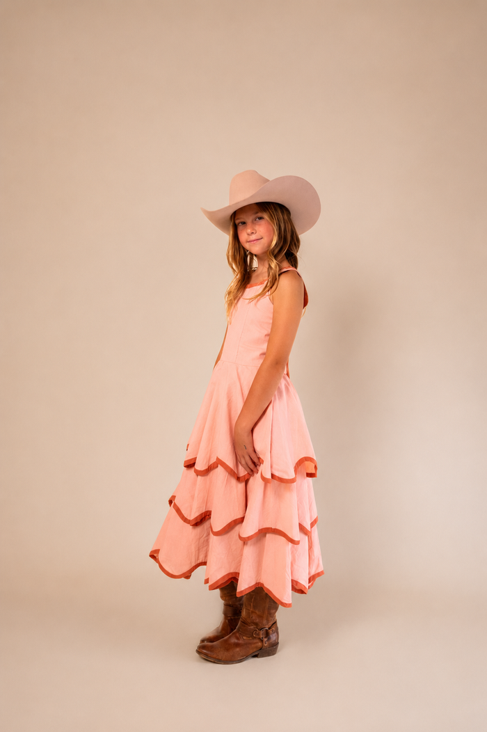 The Girls Millie Dress in Pink Bloom - PRE-ORDER