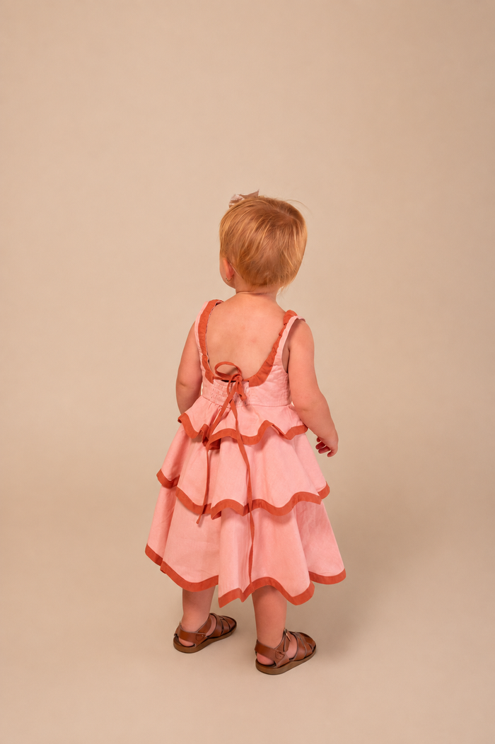 The Girls Millie Dress in Pink Bloom - PRE-ORDER