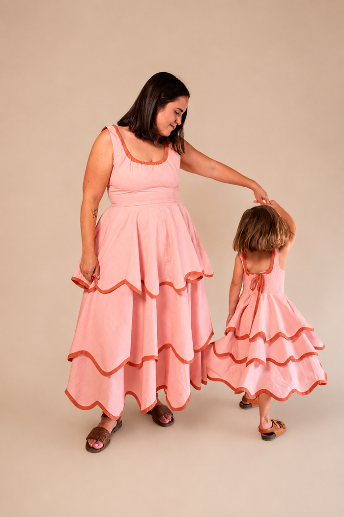 The Girls Millie Dress in Pink Bloom - PRE-ORDER