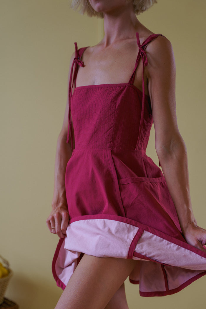 The Jane Dress in Pink Bloom & Berry Cloth