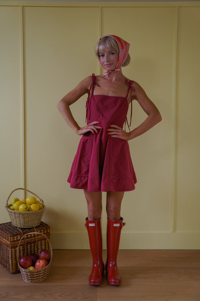 The Jane Dress in Pink Bloom & Berry Cloth