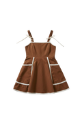 The Jane Dress in Saddle Brown and Natural