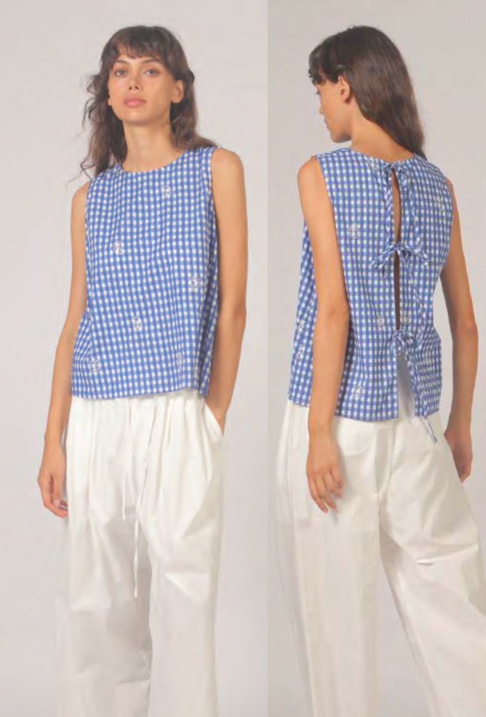 The Korner Gingham Top