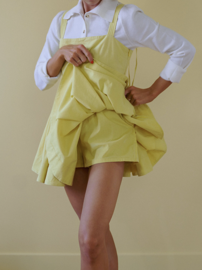The Mathilde Romper Dress in Dandelion