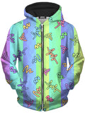 Trippy Doodles Unisex Zip-Up Hoodie Sartoris Art Epic Hoodie