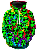 Trippy Green Martian Hoodie On Cue Apparel Epic Hoodie