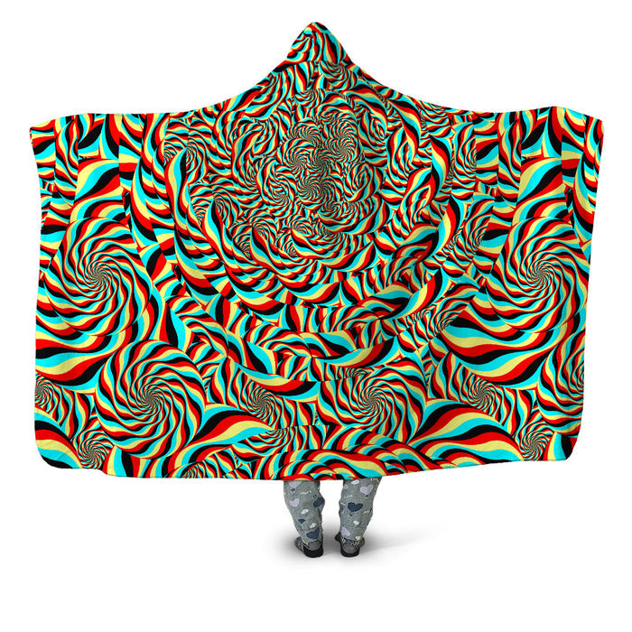 Trippy Swirl Hooded Blanket Art Designs Works Epic Hoodie