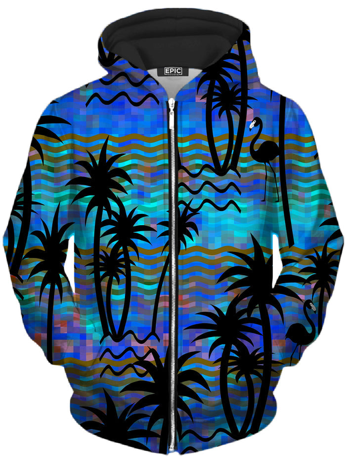 Tropical Dreams Unisex Zip-Up Hoodie Sartoris Art Epic Hoodie