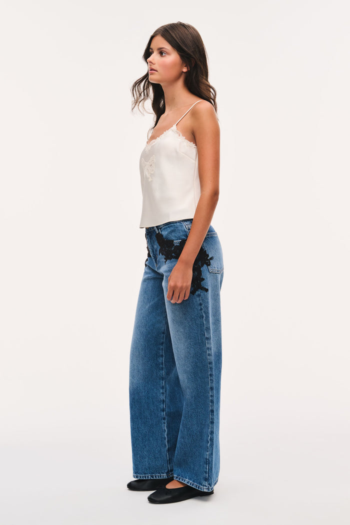 Tween Romelle Lace Appliqué Jeans