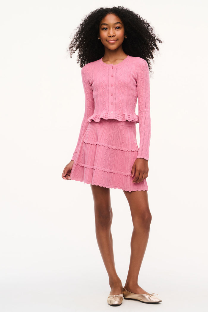 Tween Stretch Pointelle Orly Cardigan