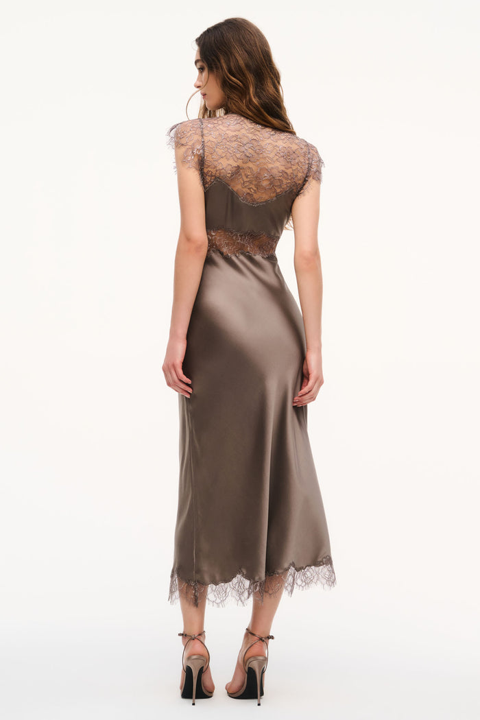 Vella Silk-Blend Lace Maxi Dress