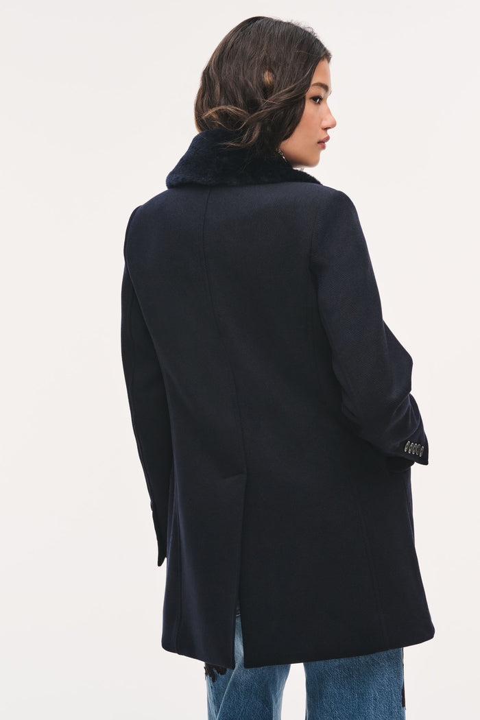Verdine Faux Fur Collar Peacoat