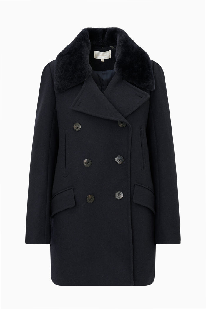 Verdine Faux Fur Collar Peacoat