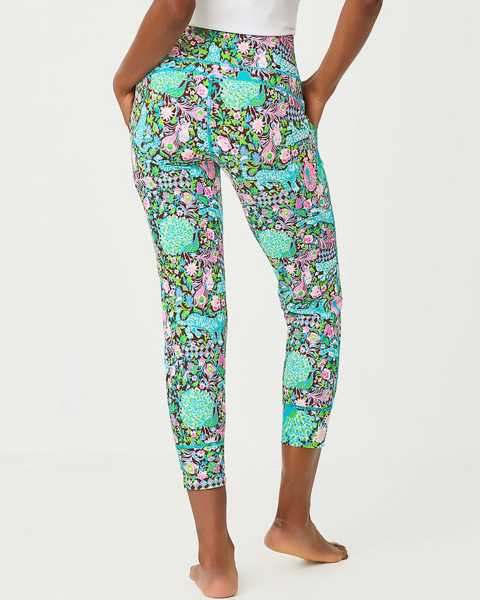Lilly Pulitzer - Weekender High Rise Midi Legging Upf 50 Plus - Multi Crossgrain Royal Zoo