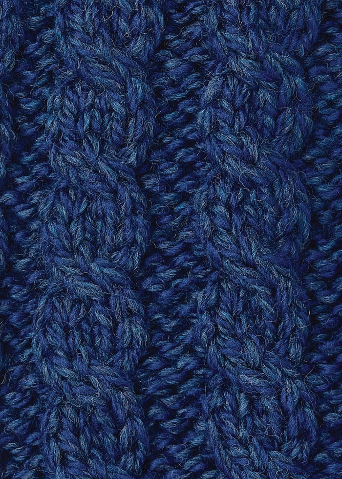 Women's Aran Button Headband | Ink