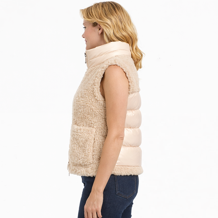 Women's Beige Teddy Shearling Jacket