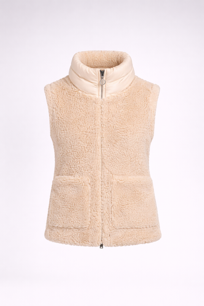 Women's Beige Teddy Shearling Jacket