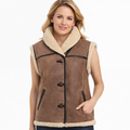 Women's Brown Aviator Shearling Jacket