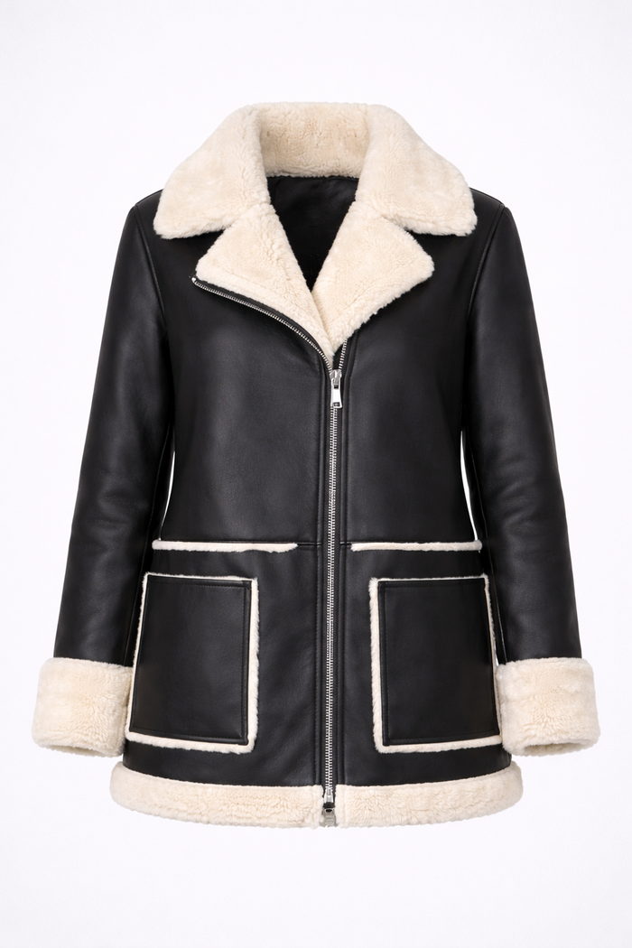 Women's Brown B3 RAF Shearling Flight Jacket