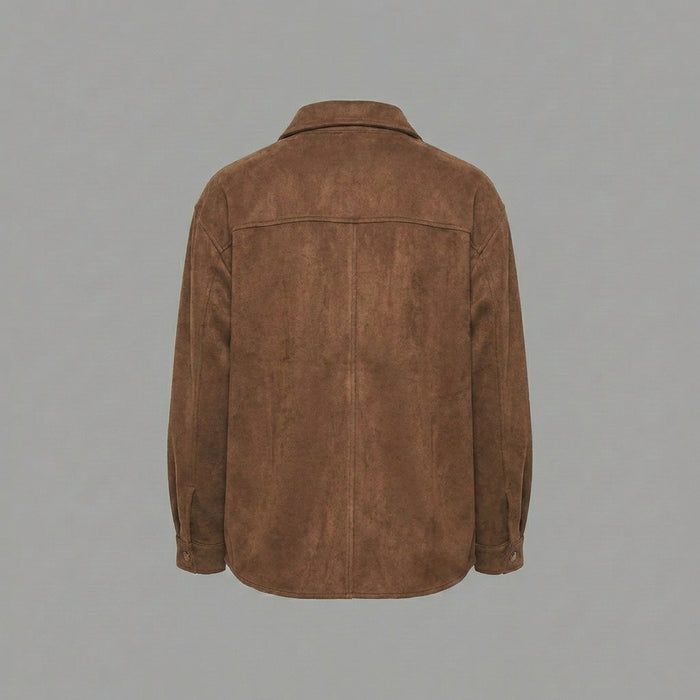 Women's Brown Suede Shacket