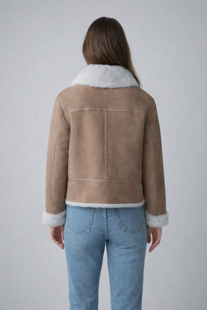 Women's Classic Leather Shearling Jacket