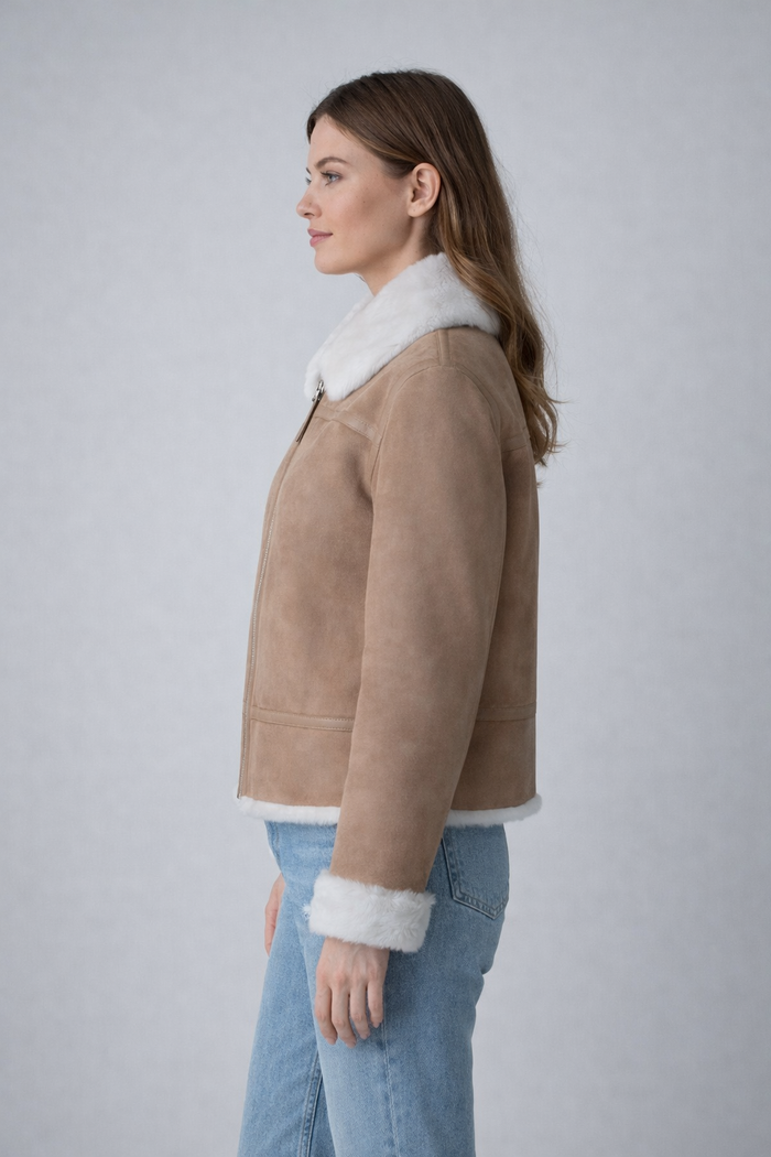 Women's Classic Leather Shearling Jacket