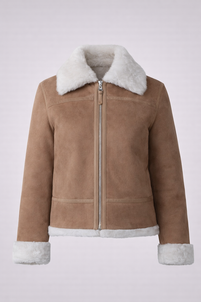 Women's Classic Leather Shearling Jacket