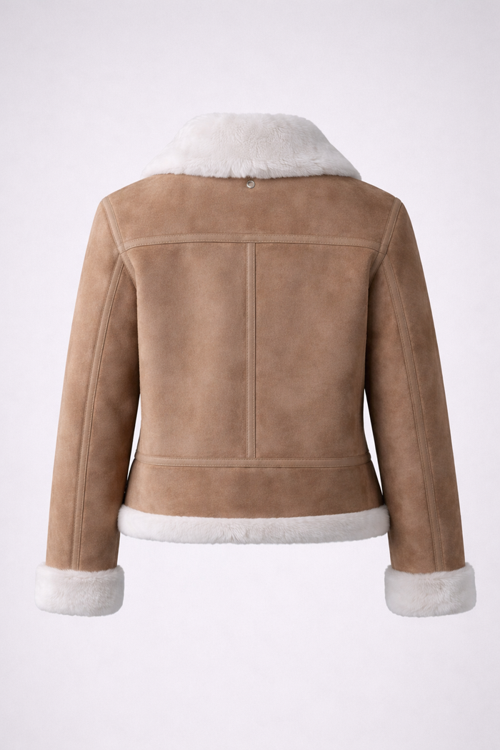 Women's Classic Leather Shearling Jacket
