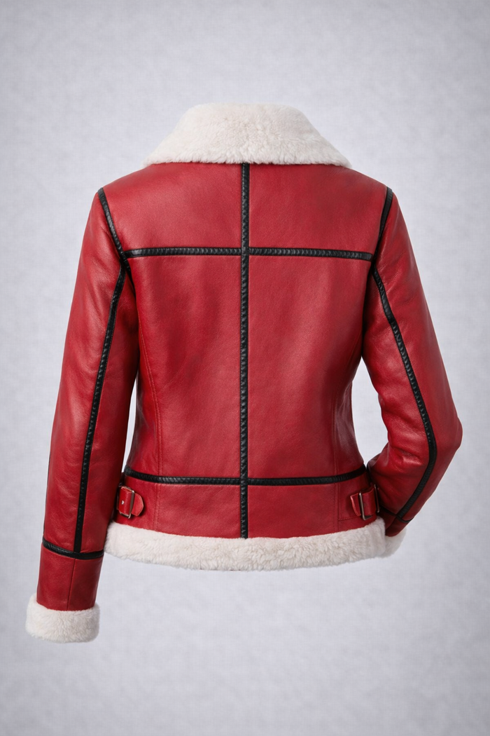Women's Festive Shearling Aviator Jacket
