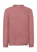 Ladies Roll Neck Fisherman Sweater | Pink