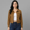 Women's Suede Trucker Jacket