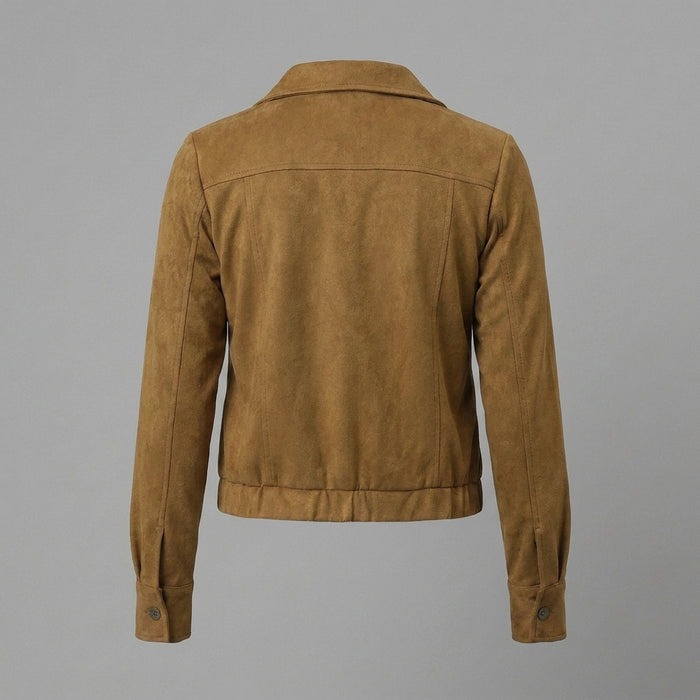 Women's Suede Trucker Jacket