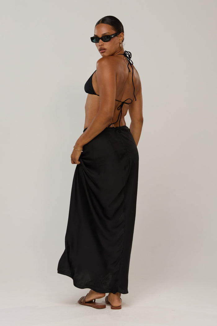 This is an image of Ziggy in Black - RESA featuring a model wearing the dress