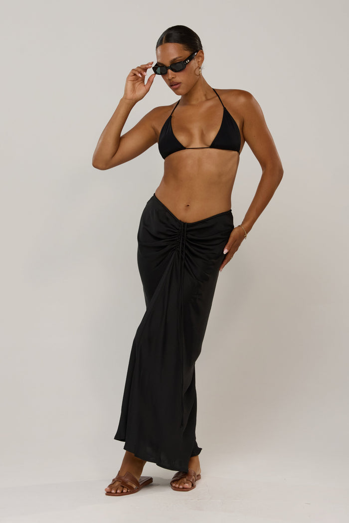 This is an image of Ziggy in Black - RESA featuring a model wearing the dress