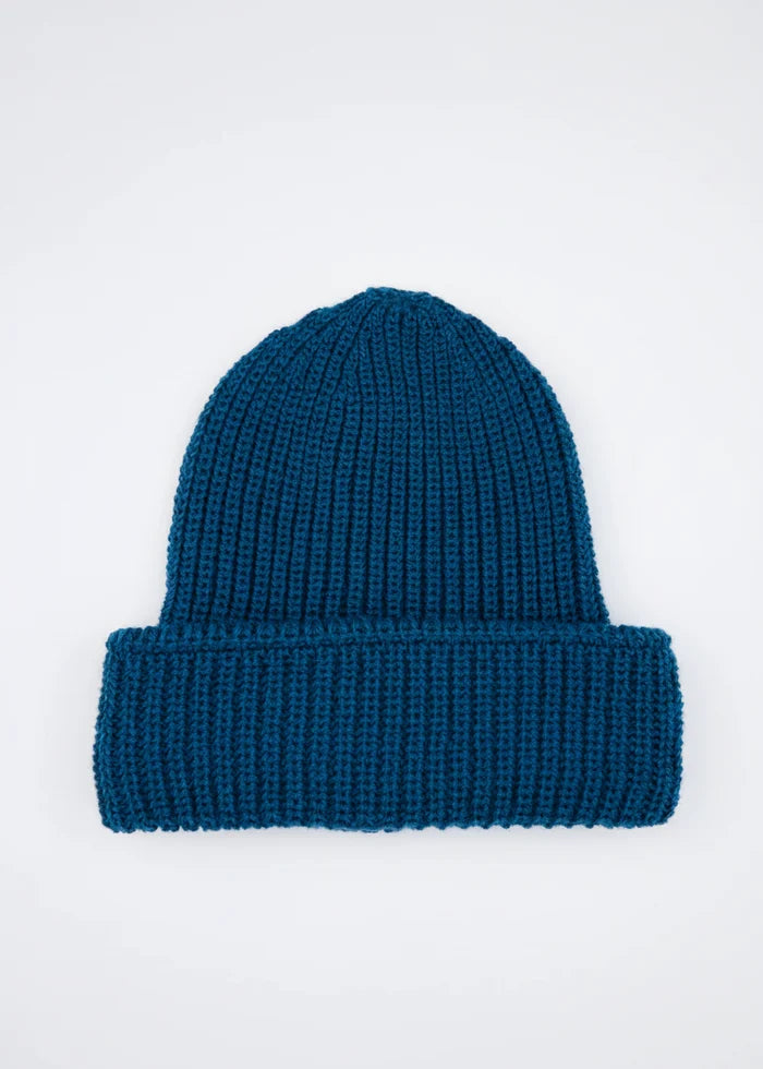 Zinnia Chunky Knit Merino Wool Hat | Sapphire Marl